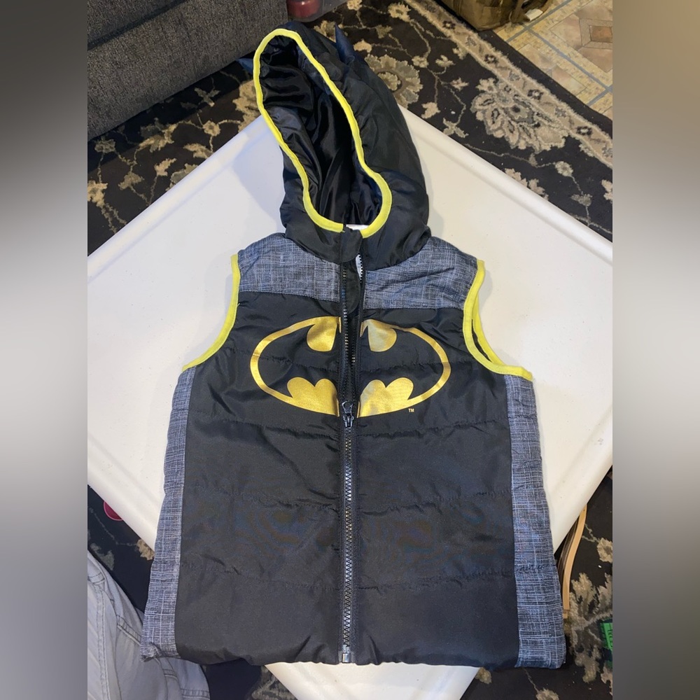 Batman 5T Hoodie Zip Sleeveless Vest